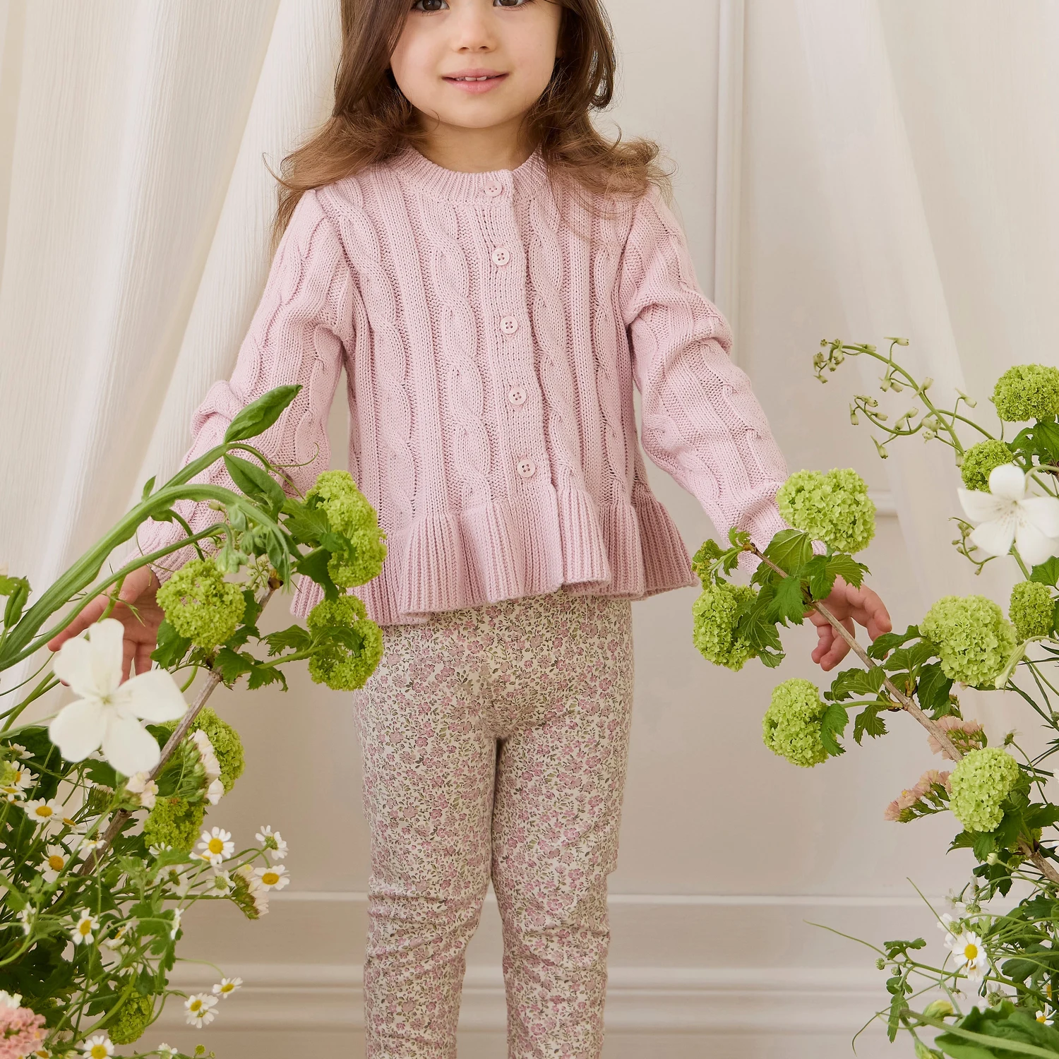 Harriet Cardigan - Frosted Petal