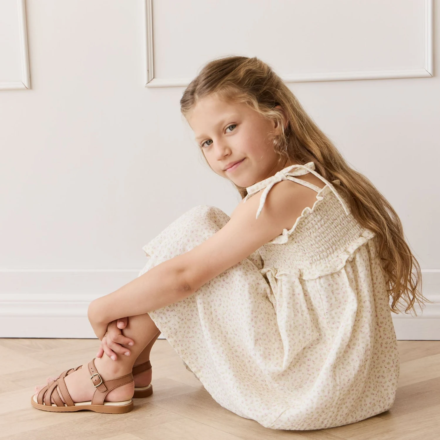 Organic Cotton Muslin Cleo Dress - Pippa Pink