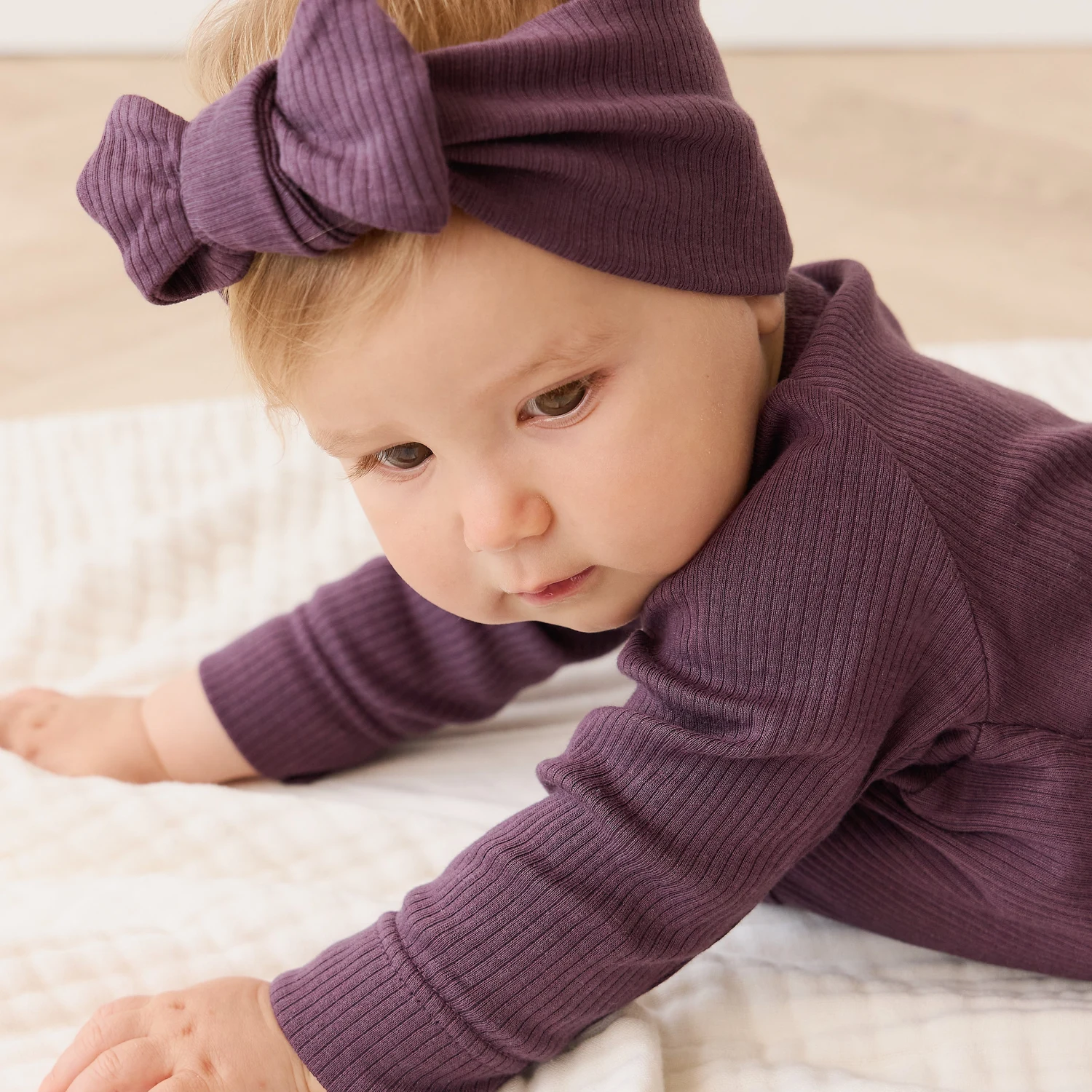 Organic Cotton Modal Lilian Headband - Blackberry
