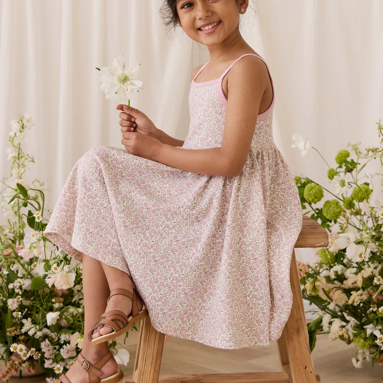 Organic Cotton Samantha Dress - Tully Mauve