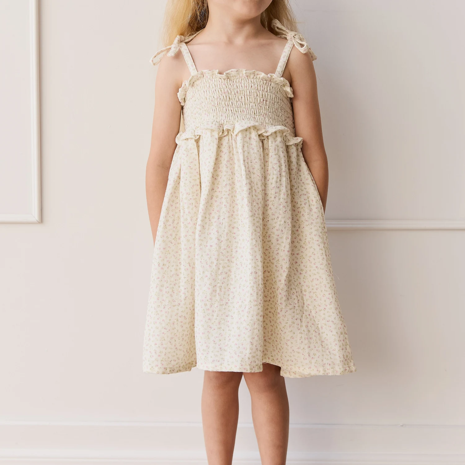 Organic Cotton Muslin Cleo Dress - Pippa Pink