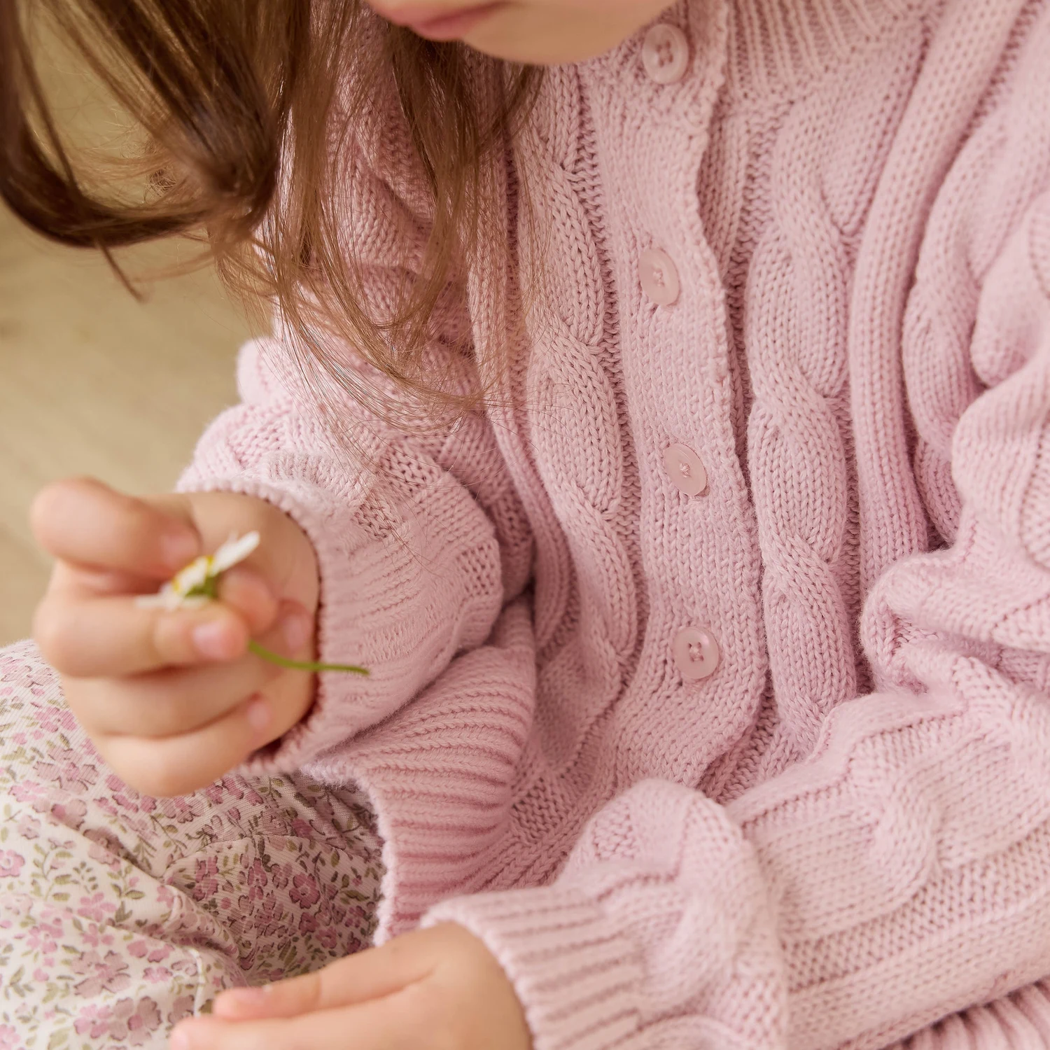 Harriet Cardigan - Frosted Petal