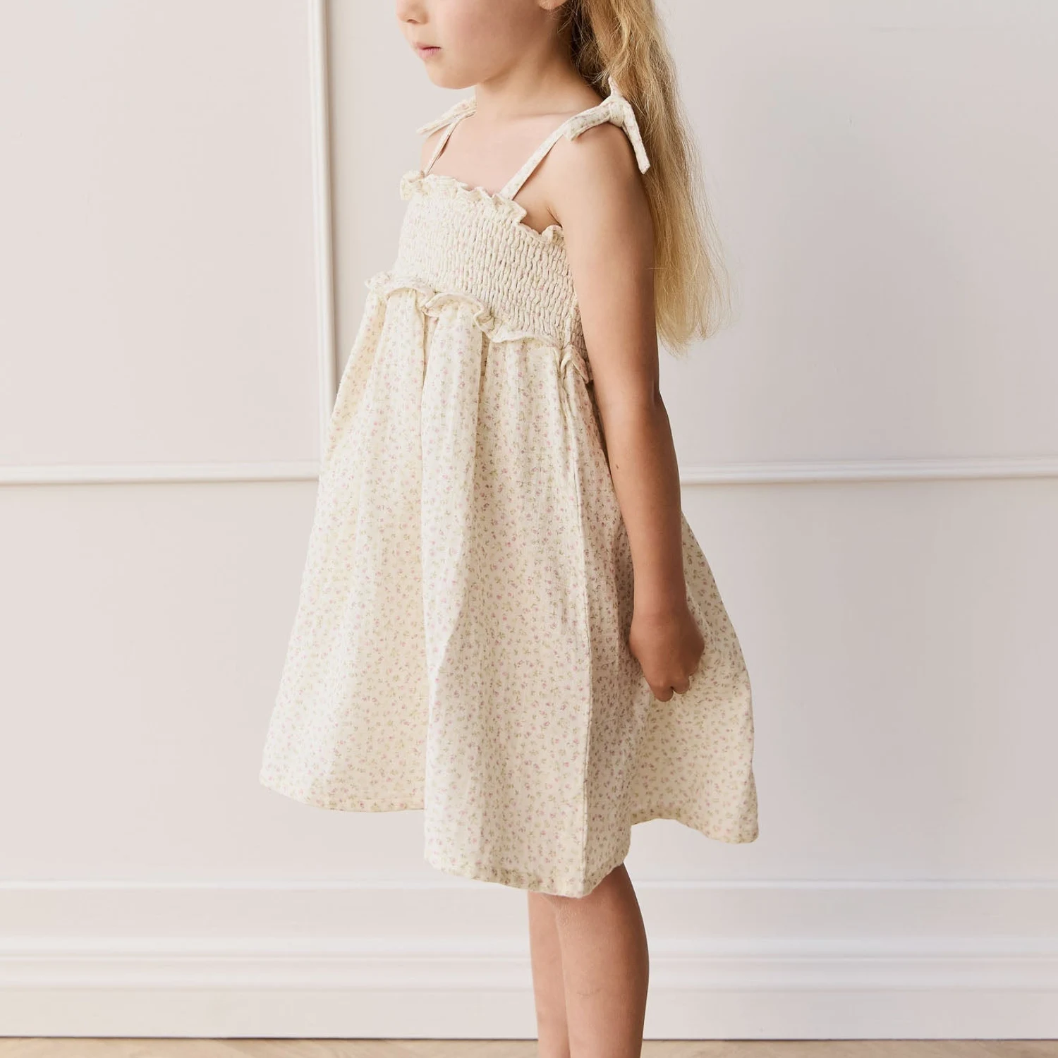 Organic Cotton Muslin Cleo Dress - Pippa Pink