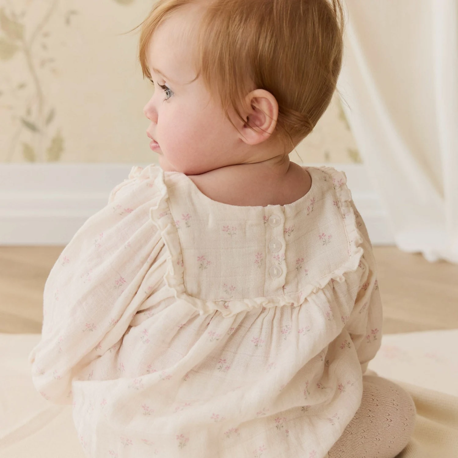 Organic Cotton Muslin Frances Playsuit - Pauline Pink