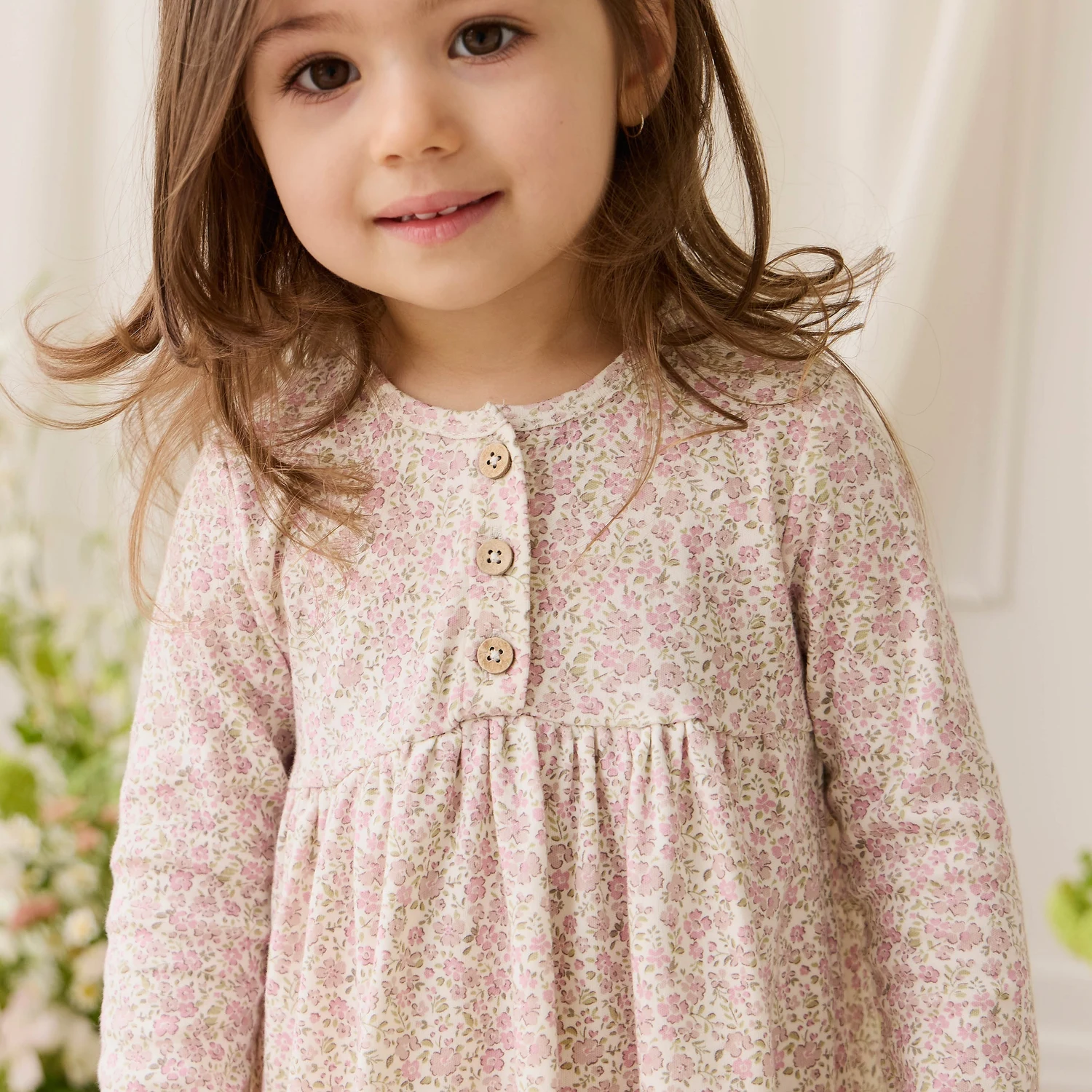 Organic Cotton Bridget Dress - Tully Mauve