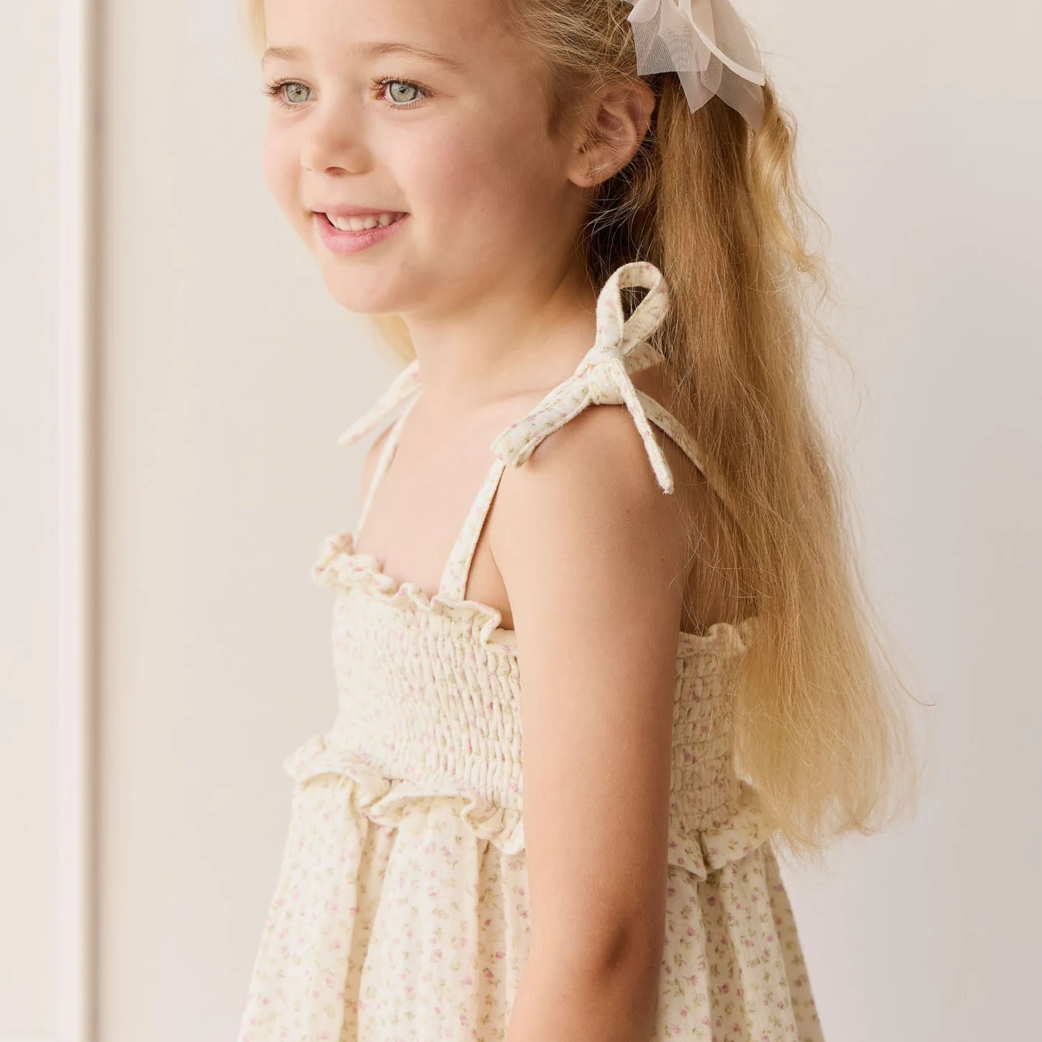 Organic Cotton Muslin Cleo Dress - Pippa Pink