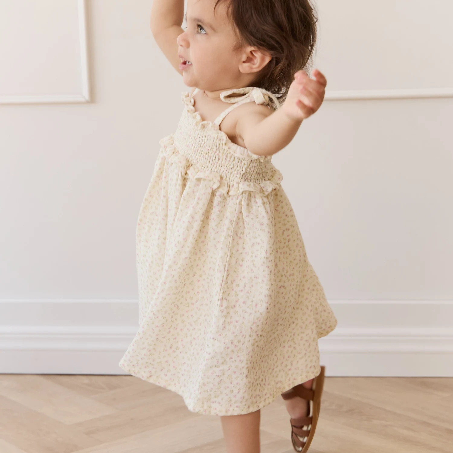 Organic Cotton Muslin Cleo Dress - Pippa Pink