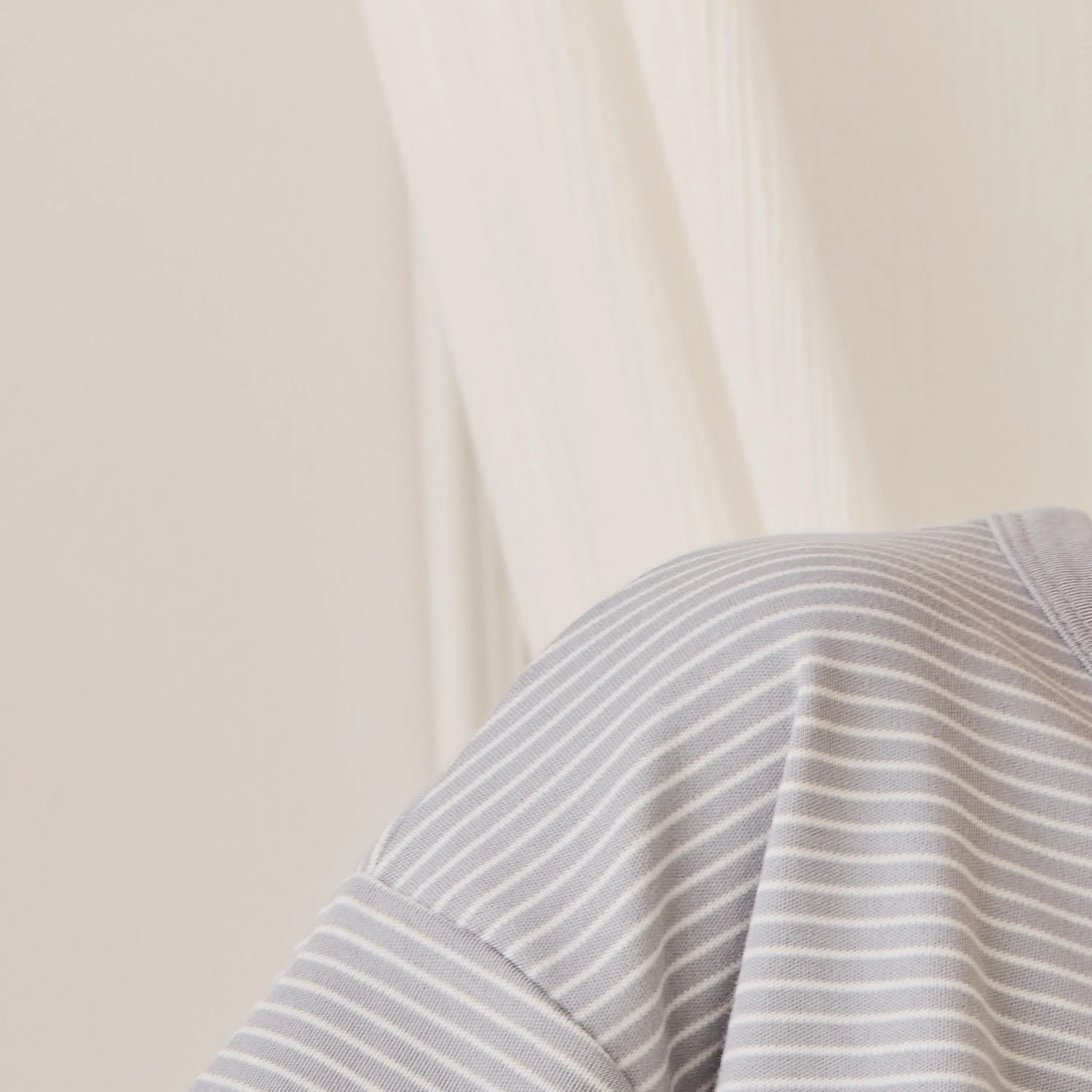 Pima Cotton Wesley Tee - Fine Stripe Missouri/Parchment