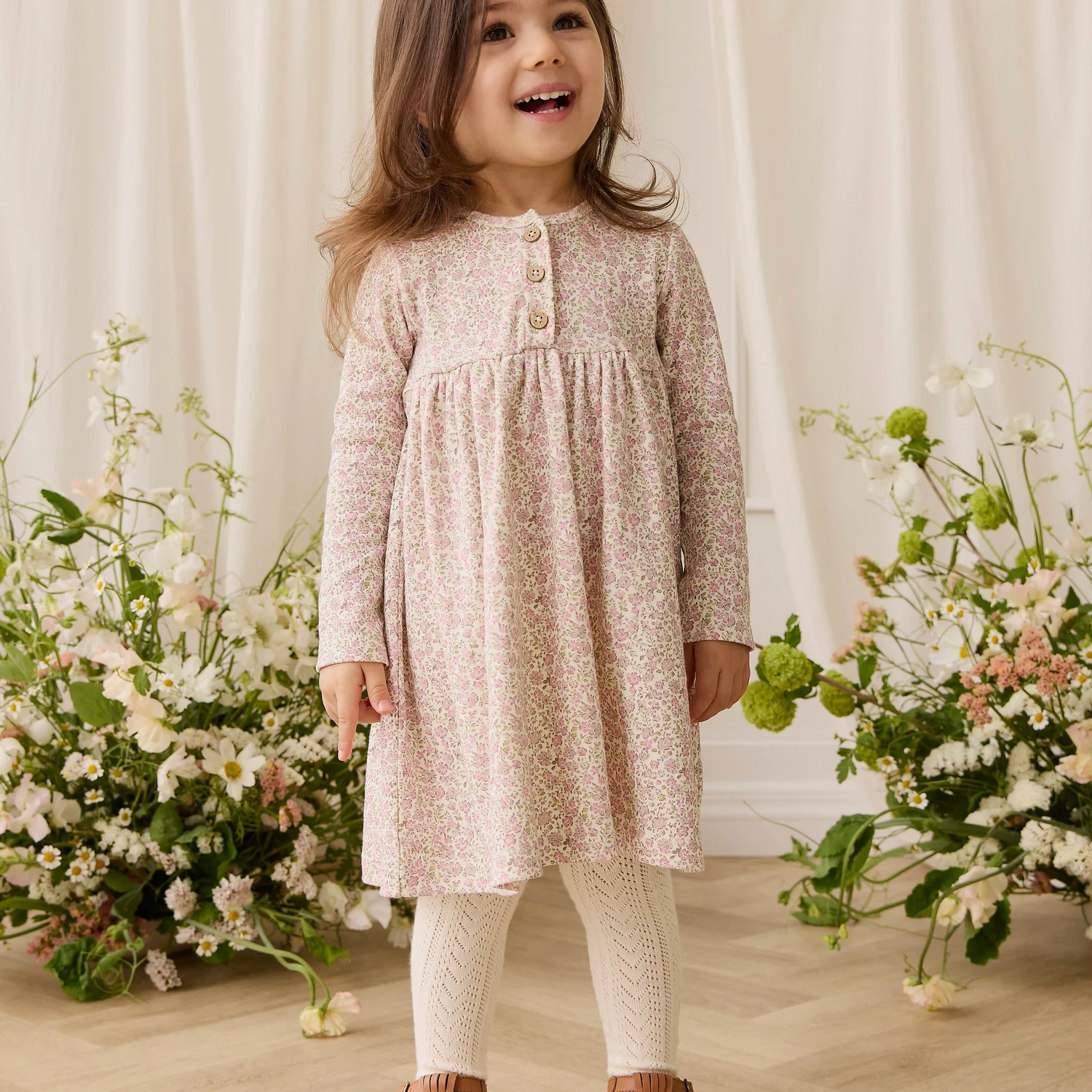 Organic Cotton Bridget Dress - Tully Mauve