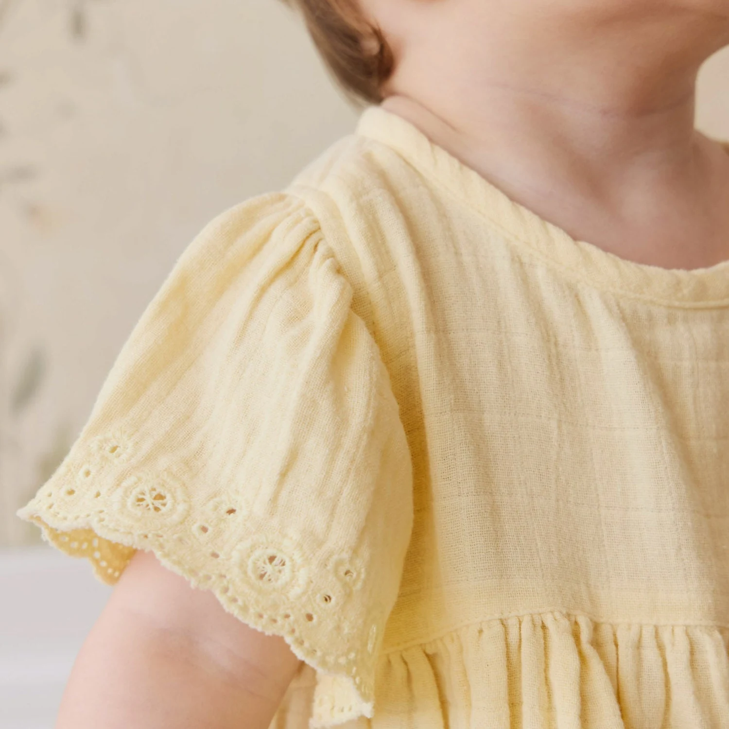 Organic Cotton Muslin Phillipa Dress - Sunshine