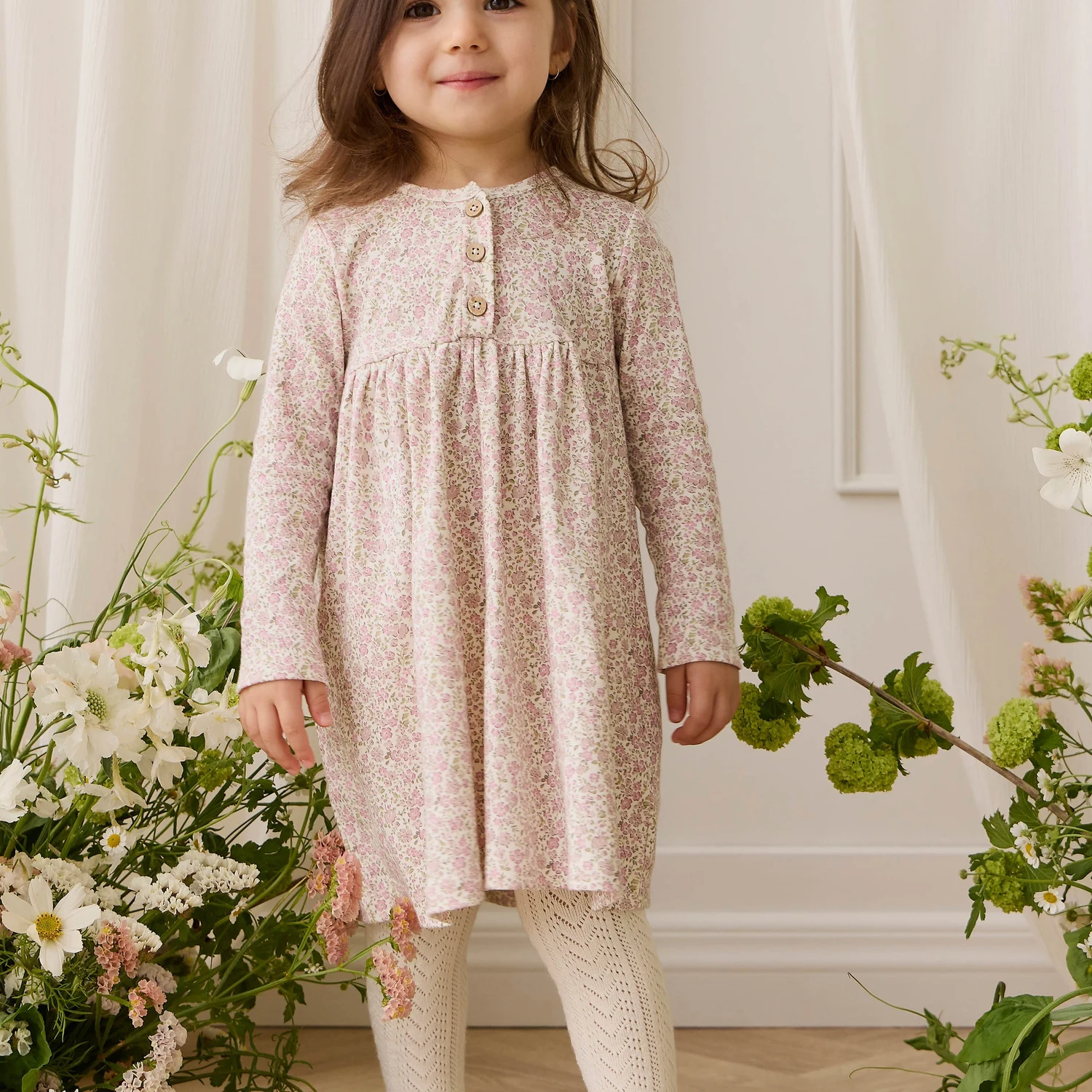 Organic Cotton Bridget Dress - Tully Mauve